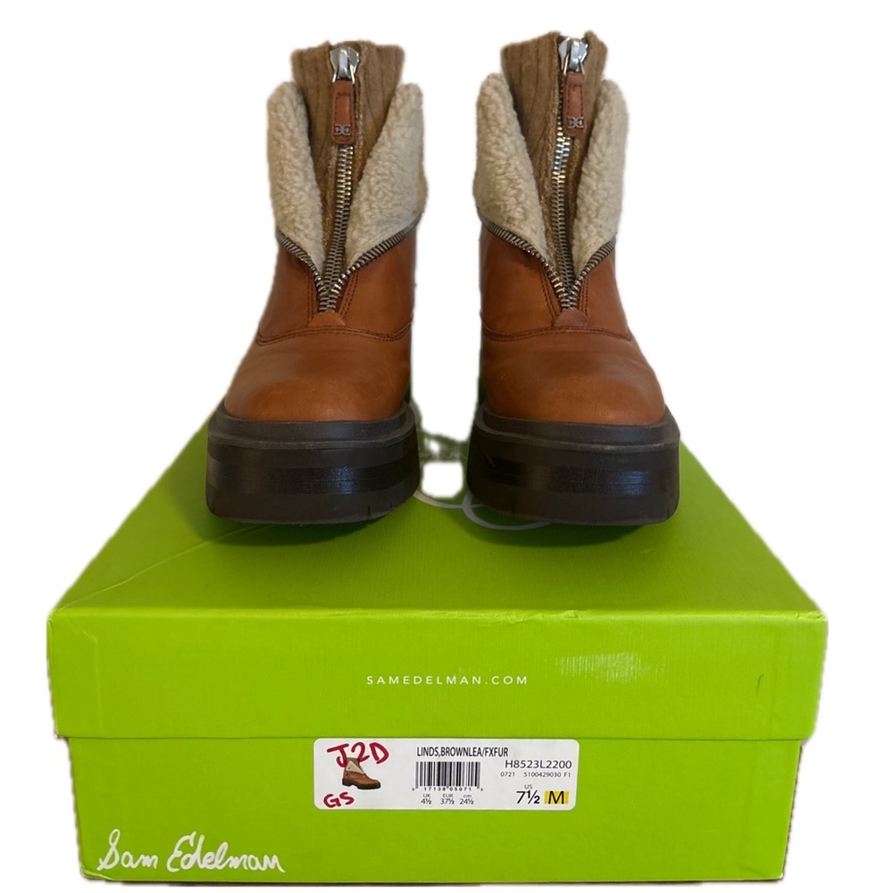 Sam Edelman “Linds” Shearling Zip Boots – 7.5